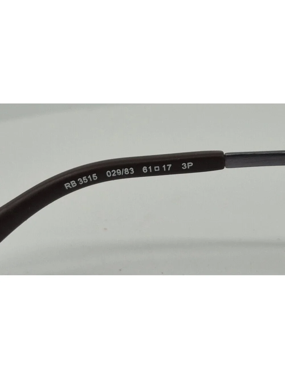 RAY-BAN RB3515 029/83 Gunmetal Aviator Black Sunglasses Frames Only 61-17-145